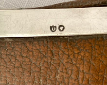 18th Hussars Victorian Silver Mounted Leather Wallet. London 1879 Thomas Edward Tinworth.