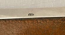 18th Hussars Victorian Silver Mounted Leather Wallet. London 1879 Thomas Edward Tinworth.