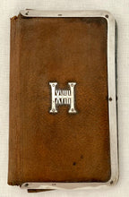 18th Hussars Victorian Silver Mounted Leather Wallet. London 1879 Thomas Edward Tinworth.