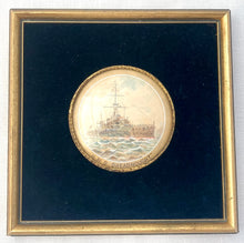 Early 20th Century English Maritime School Watercolour Miniature of HMS Dreadnought.
