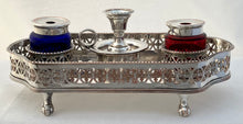George III Old Sheffield Plate Galleried Inkstand, circa 1780 - 1800.