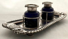 Early Victorian Old Sheffield Plate Inkstand, circa 1840.