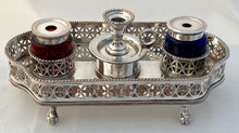 George III Old Sheffield Plate Galleried Inkstand, circa 1780 - 1800.