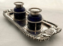 Early Victorian Old Sheffield Plate Inkstand, circa 1840.