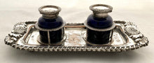 Early Victorian Old Sheffield Plate Inkstand, circa 1840.
