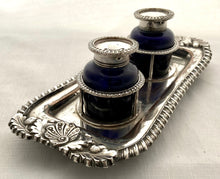 Early Victorian Old Sheffield Plate Inkstand, circa 1840.