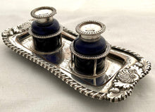 Early Victorian Old Sheffield Plate Inkstand, circa 1840.