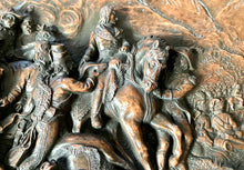 Napoleon Bonaparte, The Battle of Rivoli Copper Relief Plaque. Signed Lavastre, 1853.