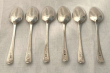 Six George III Silver Teaspoons. London 1803 William Eley & William Fearn. 2.7 troy ounces.