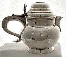 19th Century Silver Plate on Copper Armorial Beer Jug with Inset 1799 Halfpenny.