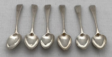 Georgian, George III, Six Silver Teaspoons. London 1794 George Wintle. 3.5 troy ounces.