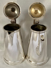 Edward VIII Silver Cafe au Lait Set. London 1936 Crichton Brothers. 38.6 troy ounces.