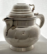 19th Century Silver Plate on Copper Armorial Beer Jug with Inset 1799 Halfpenny.