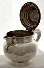 19th Century Silver Plate on Copper Armorial Beer Jug with Inset 1799 Halfpenny.