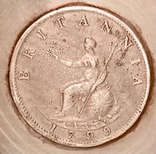 19th Century Silver Plate on Copper Armorial Beer Jug with Inset 1799 Halfpenny.