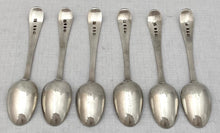 Georgian, George III, Six Silver Feather Edge Teaspoons. London 1791 Peter & Ann Bateman. 3.5 troy ounces.