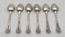 Georgian, George III, Six Silver Feather Edge Teaspoons. London 1791 Peter & Ann Bateman. 3.5 troy ounces.