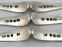 Georgian, George III, Six Silver Feather Edge Teaspoons. London 1791 Peter & Ann Bateman. 3.5 troy ounces.