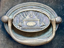 Vice Admiral Viscount Nelson & Battle of Trafalgar Framed Brass Drawer Handle.