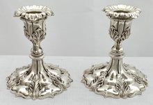 Victorian Pair of Silver Plated Candlesticks. Elkington & Co. 1897.