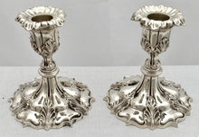 Victorian Pair of Silver Plated Candlesticks. Elkington & Co. 1897.