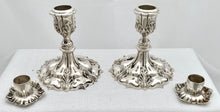 Victorian Pair of Silver Plated Candlesticks. Elkington & Co. 1897.