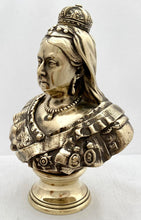 Commemorative Brass Bust of Queen Victoria.