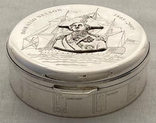 Horatio Nelson Bicentenary Silver Box. London 2005 Richard Jarvis of Pall Mall. 6.4 troy ounces.