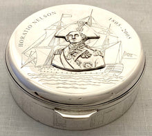Horatio Nelson Bicentenary Silver Box. London 2005 Richard Jarvis of Pall Mall. 6.4 troy ounces.