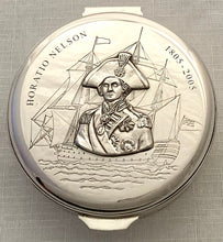 Horatio Nelson Bicentenary Silver Box. London 2005 Richard Jarvis of Pall Mall. 6.4 troy ounces.