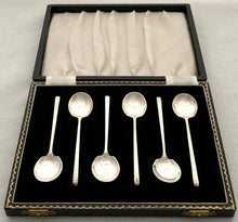 Elizabeth II Cased Set of Six Silver Coffee Spoons. Birmingham 1958 William Suckling. 1.4 troy ounces.