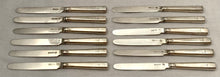 Georgian, George III, Twelve Irish Silver Crested Tea Knives. Dublin 1810 Richard Sawyer.