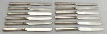 Georgian, George III, Twelve Irish Silver Crested Tea Knives. Dublin 1810 Richard Sawyer.