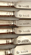 Georgian, George III, Twelve Irish Silver Crested Tea Knives. Dublin 1810 Richard Sawyer.