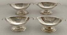 Georgian, George III, Four Scottish Silver Salts. Edinburgh, circa 1810 James McKay. 6.4 troy ounces.