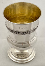Georgian, George III, Silver Goblet. London 1817 Houhgam, Royes & Dix. 7.9 troy ounces.