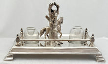 Early 20th Century Silver Plated Inkstand of Equine & Naturalistic Interest.
