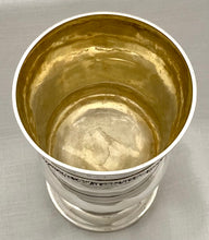 Georgian, George III, Silver Goblet. London 1817 Houhgam, Royes & Dix. 7.9 troy ounces.