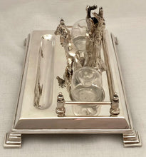 Early 20th Century Silver Plated Inkstand of Equine & Naturalistic Interest.