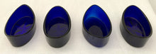 Four George III Silver Salts With Blue Glass Liners. London 1797 William Abdy II. 5 troy ounces.
