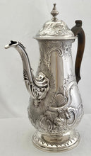 Georgian, George III, Silver Coffee Pot. London 1802 William Hall.  23.4 troy ounces.