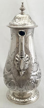 Georgian, George III, Silver Coffee Pot. London 1802 William Hall.  23.4 troy ounces.