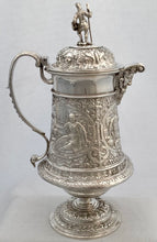 Victorian Neoclassical Silver Plated Mask Head Tankard Jug. John Grinsell & Sons.