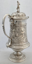 Victorian Neoclassical Silver Plated Mask Head Tankard Jug. John Grinsell & Sons.
