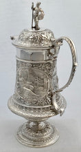 Victorian Neoclassical Silver Plated Mask Head Tankard Jug. John Grinsell & Sons.