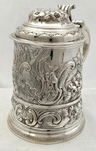 Georgian, George II, Silver Lidded Tankard. London 1738 Richard Bayley. 21.7 troy ounces.