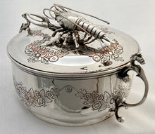 Lobster Bisque Silver Plated Covered Bowl.