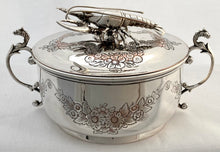 Lobster Bisque Silver Plated Covered Bowl.