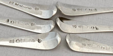 Georgian, George III, Six Silver Tablespoons. Newcastle 1802 John Langlands II. 12.5 troy ounces.