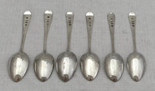 Georgian, George III, Six Silver Teaspoons. London 1790 Godbehere & Wigan. 1.5 troy ounces.